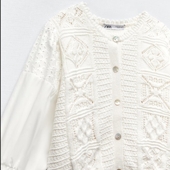 NWT Zara Combination Knit Top - Picture 3 of 6